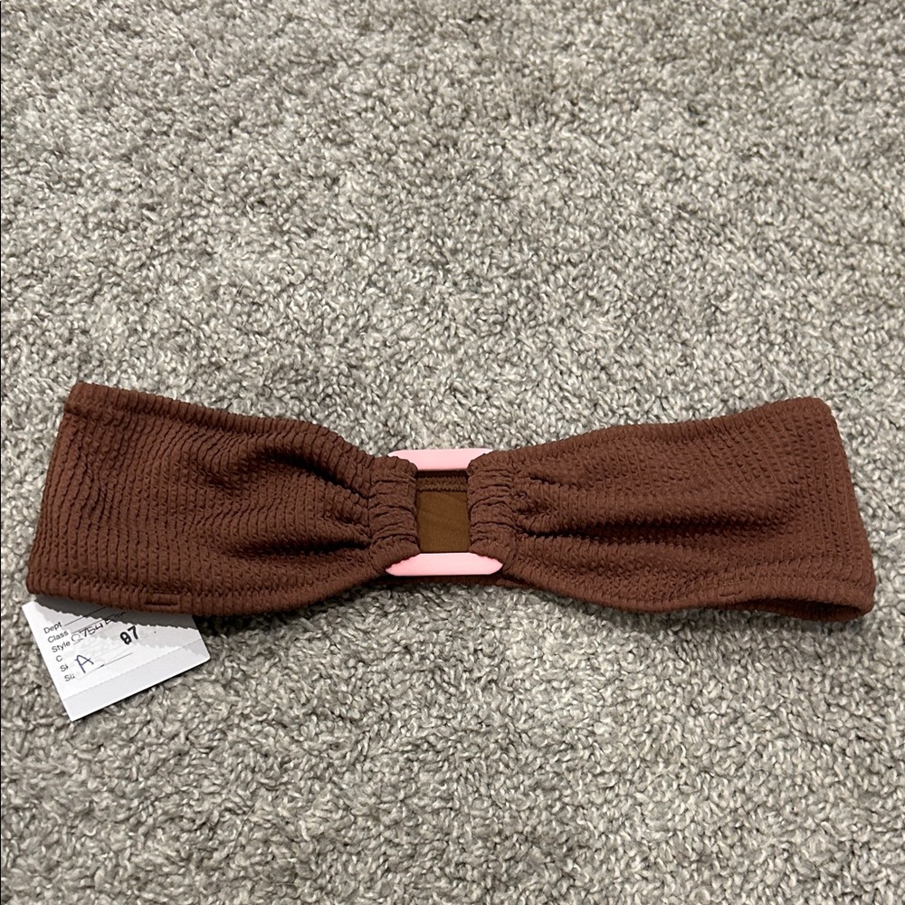 American Eagle Outfitters Brown Bandeau Bikini Top